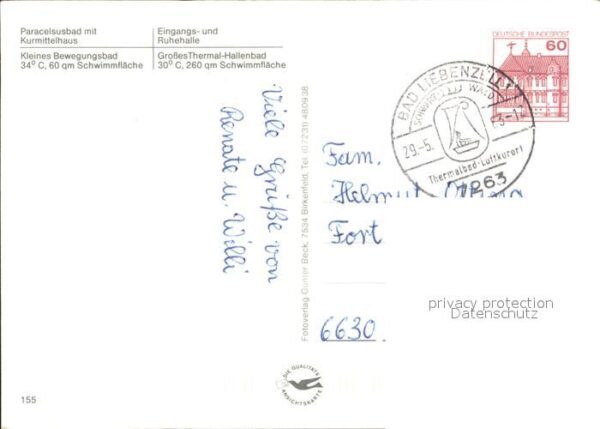 Bad Liebenzell Paracelsusbad Kurmittelhaus Ruhehalle T – Bild 2