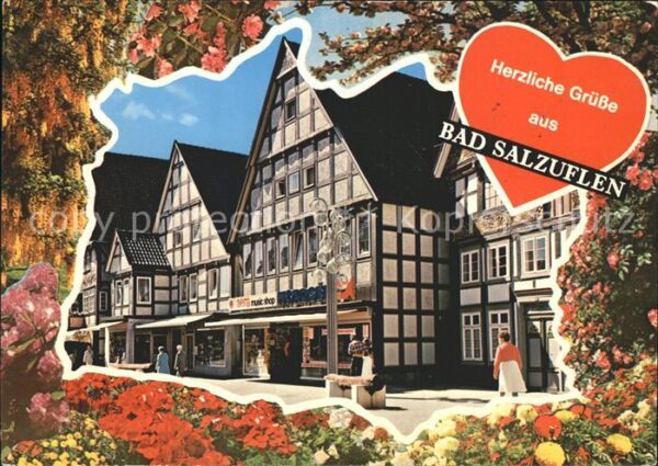 Bad Salzuflen Fachwerkhäuser in der Fussgängerzone