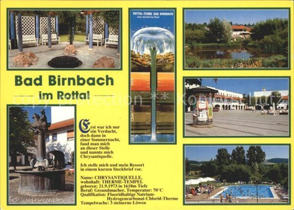 Bad Birnbach Rottal Therme Chrysantiquelle Brunnen T
