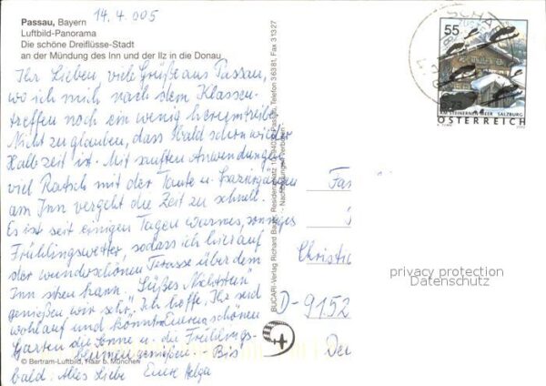 Passau Fliegeraufnahme Mündung des Inn und der – Bild 2