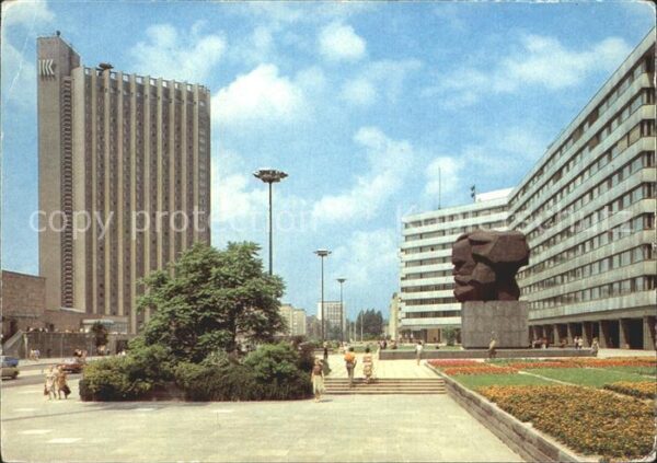 Karl-Marx-Stadt Karl Marx Allee mit Interhotel Kongress