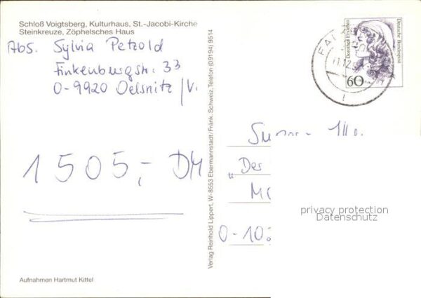 Oelsnitz Vogtland Schloss Voigtsburg Kulturhaus St Jacobi – Bild 2