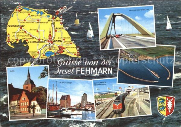 Fehmarn Fehmarnsundbrücke Fliegeraufnahme Burg