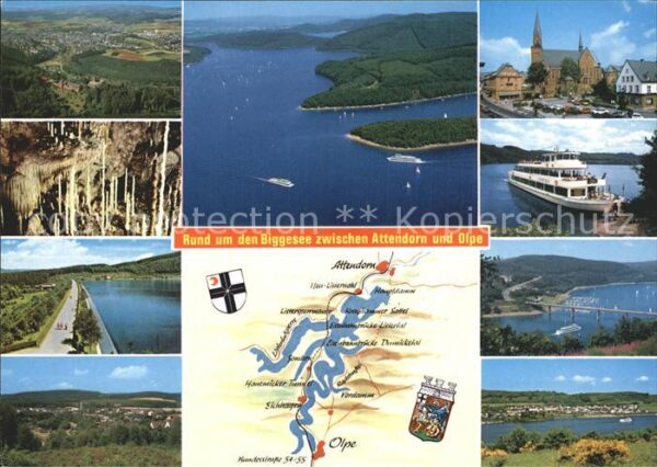 Biggesee Total Fliegeraufnahme Kirche Brücke Fäh