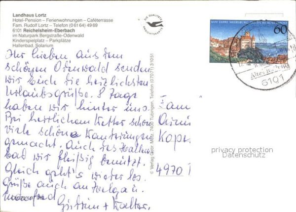 Reichelsheim Odenwald Landhaus Lortz Hotel Pension Cafeterras – Bild 2