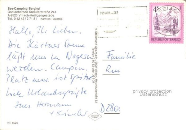 Villach Kaernten See Camping Berghof am Ossiacher See Fl – Bild 2