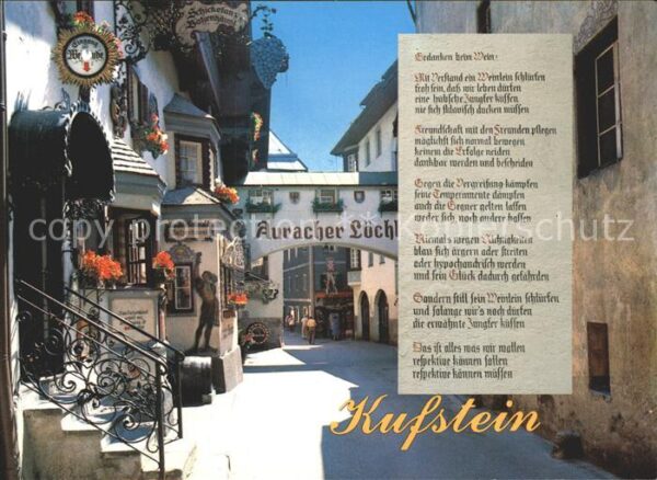 Kufstein Tirol Römerhofgasse mit Batzenhäusl und Aurac