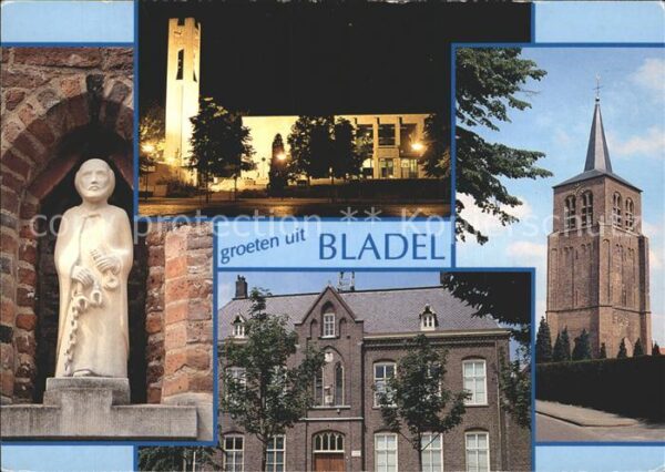 Bladel Eeuwse kerktoren mit in zijn gevel een