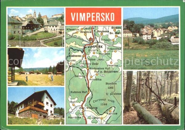 Vimperk mit Landkarte