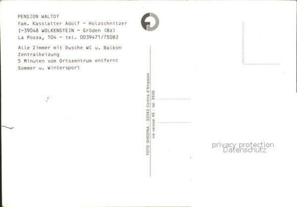 Wolkenstein Groeden Pension Waltoi Holzschnitzer Kasslater – Bild 2
