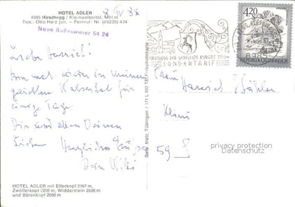 Hirschegg Kleinwalsertal Vorarlberg Hotel Adler – Bild 2