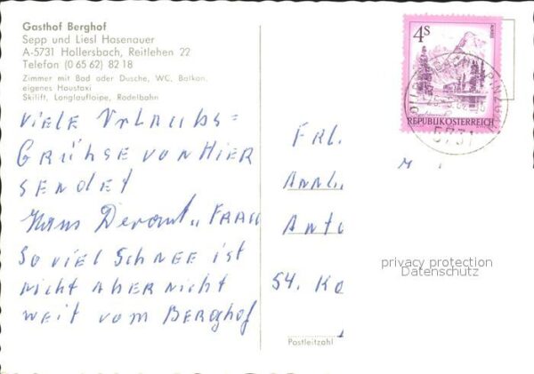 Hollersbach Pinzgau Gasthof Berghof Hasenauer – Bild 2