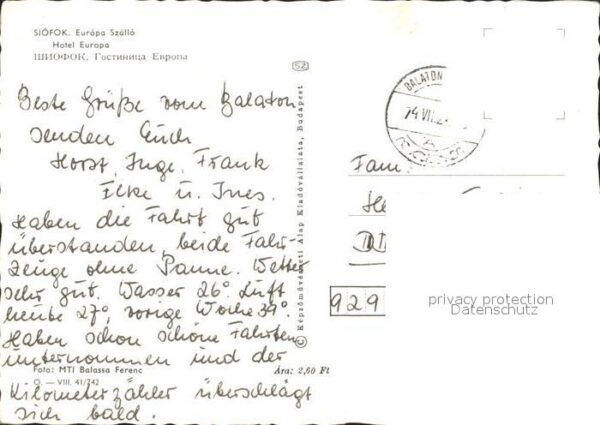 Siofok Hotel Europa am Abend – Bild 2