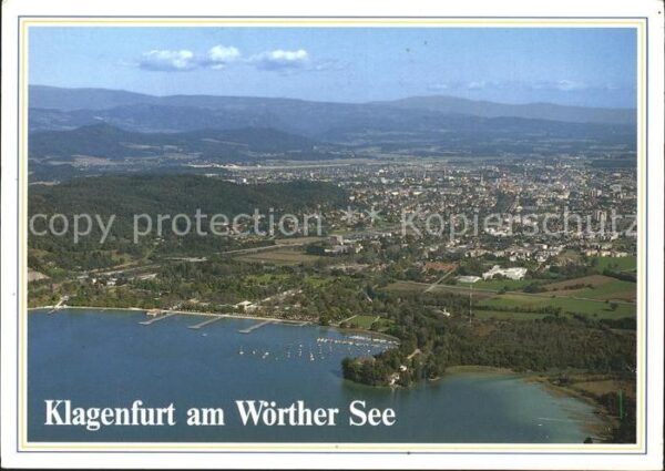 Klagenfurt Woerthersee Fliegeraufnahme mit Wörther See