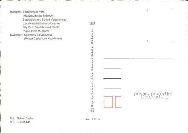 Budapest Schloss Vajdahunyad Landwirtschaftliche – Bild 2