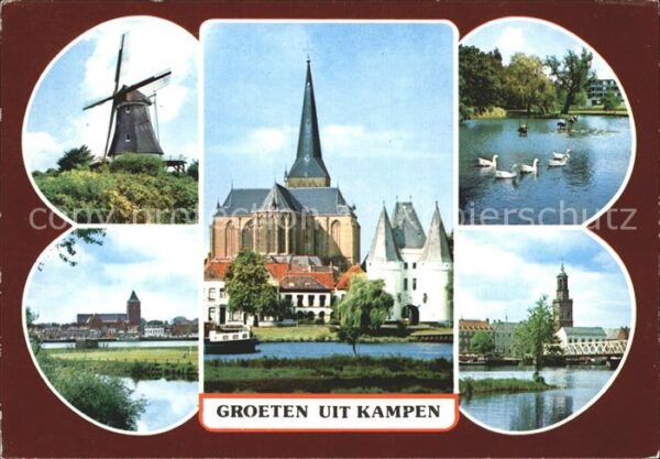 Kampen Niederlande Kirche Mühle See