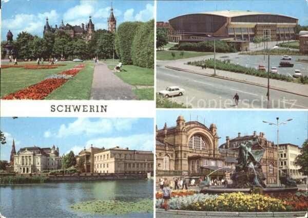Schwerin Mecklenburg Schloss Kongresshalle Staatstheater Bah