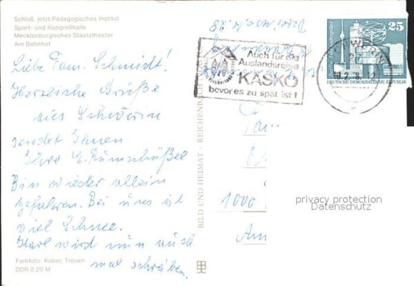 Schwerin Mecklenburg Schloss Kongresshalle Staatstheater Bah – Bild 2