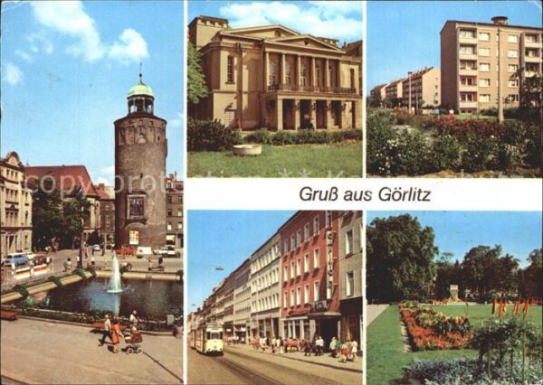 Goerlitz Sachsen Marienplatz mit Frauenturm Gerhart Haup