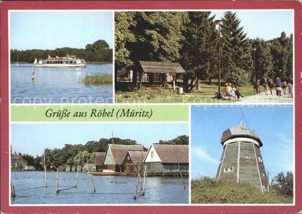Roebel Mueritz Mühle Promenade Bootshäuser
