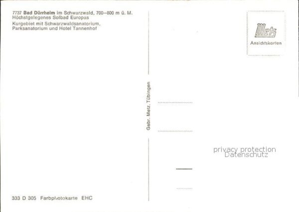 Bad Duerrheim Kurgebiet mit Schwarzwaldsanatorium – Bild 2