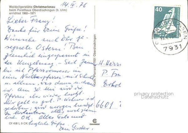 Oberdischingen Waldpilgerstätte Christmarlenau – Bild 2