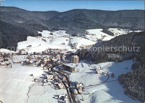 Baiersbronn Schwarzwald Fliegeraufnahme Sanatorium Obertal