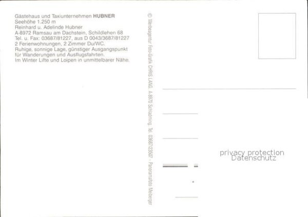 Ramsau Dachstein Steiermark Gästehaus Hubner – Bild 2