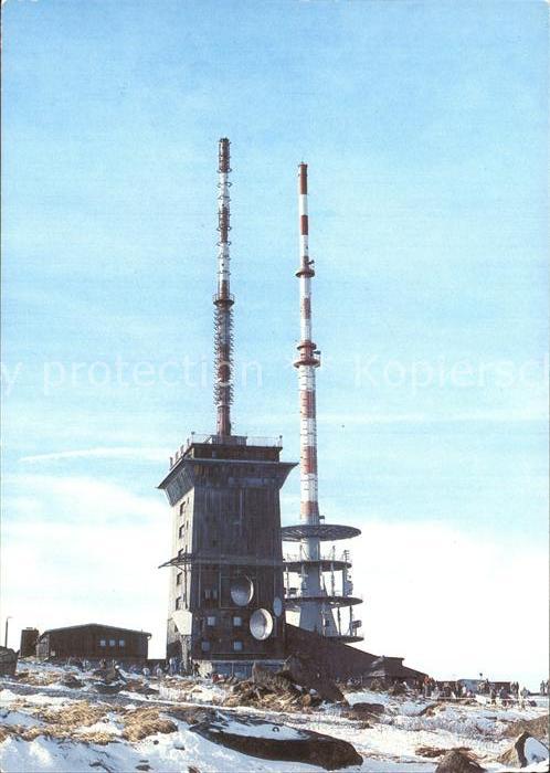 Brocken Harz Gipfel mit Sendetürmen