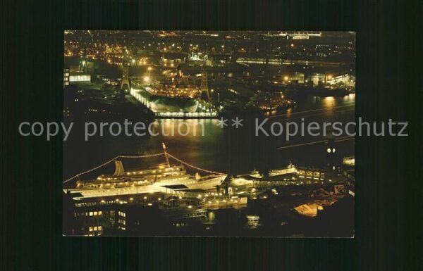 Hamburg Sankt Pauli Landungsbrücken Nacht