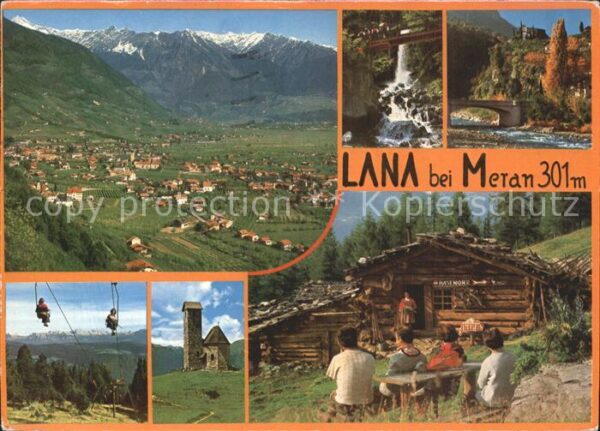 Lana Meran Panorama Berghütte Sesselbahn Kirche