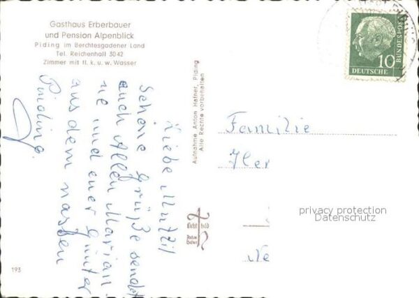 Mauthausen Piding Gasthaus Erberbauer Pension Alpenblick – Bild 2