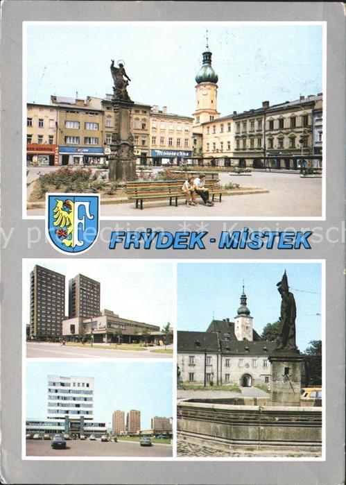 Frydek-Mistek Hochhaus Brunnen Denkmal