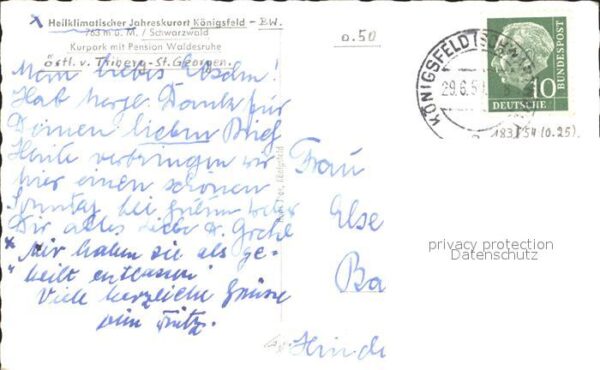 Koenigsfeld Schwarzwald Kurpark Pension Waldesruhe – Bild 2