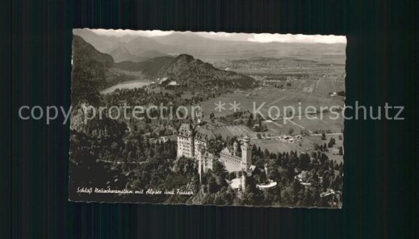 Schwangau Fliegeraufnahme Schloss Neuschwanstein
