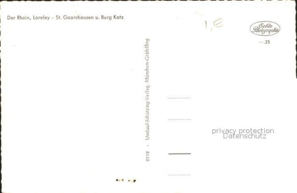 St Goarshausen Burg Katz Loreley und Rhein – Bild 2