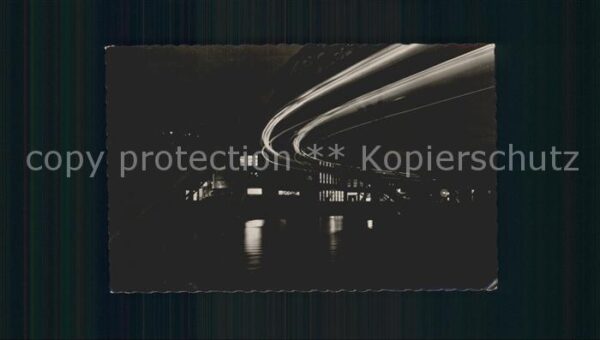 Wuppertal Die Schwebebahn bei Nacht