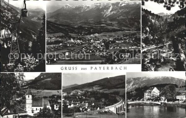Payerbach Gondelbahn Stadtansicht Brücke