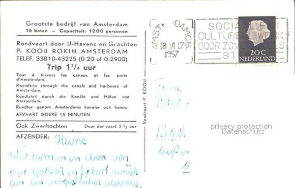 Amsterdam Niederlande Rundfahrt mit dem Schiff Dr. Albert Ple – Bild 2