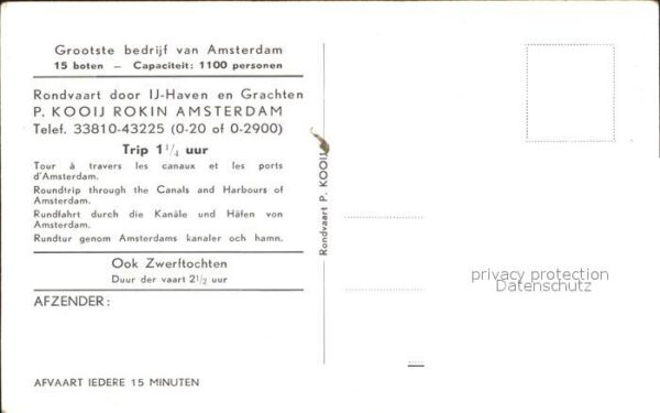 Amsterdam Niederlande Rondvaart door IJ Haven en Grachten – Bild 2