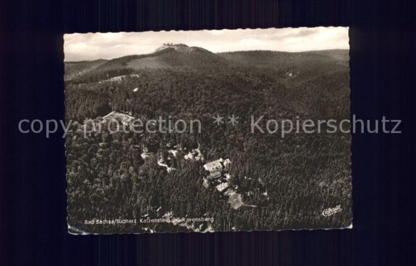 Ravensberg Harz Fliegeraufnahme Katzenstein mit Ravensb