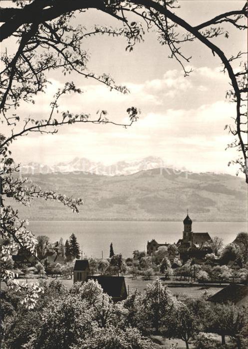 Wasserburg Bodensee Mit Blick auf Säntis und Bodensee