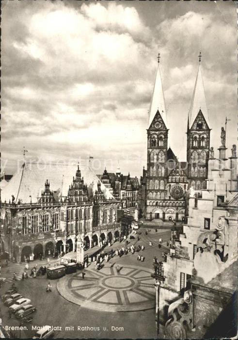 Bremen Marktplatz mit Rathaus und Dom