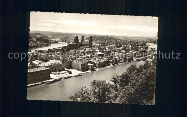 Passau Vom Felse Oberhaus gesehen