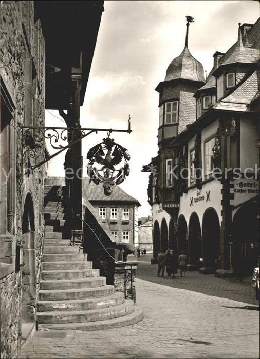 Goslar Freitreppe zum Rathaus Hotel Kaiser
