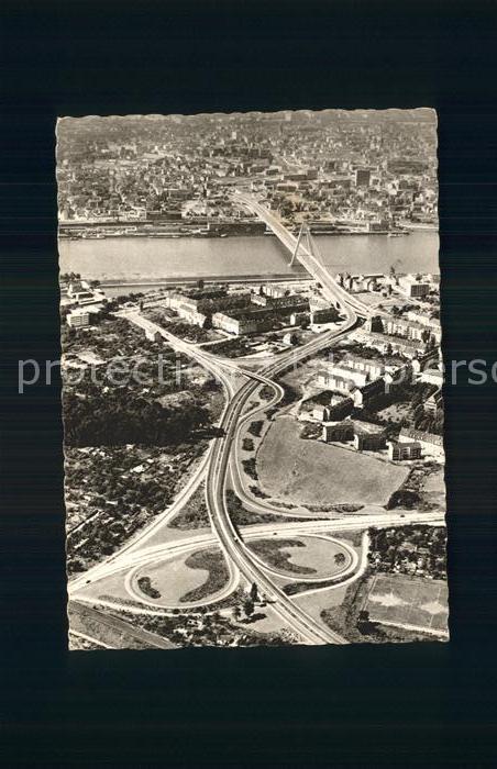 Koeln Rhein Fliegeraufnahme Severinsbrücke