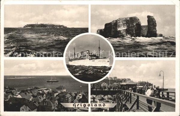 Helgoland Insel Lange Anna Steg Dampfer