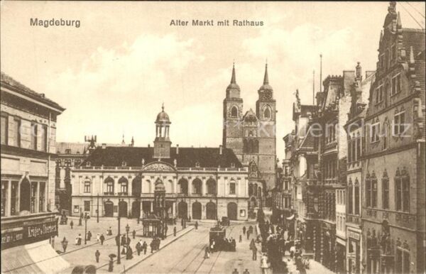 Magdeburg Alter Markt mit Rathaus
