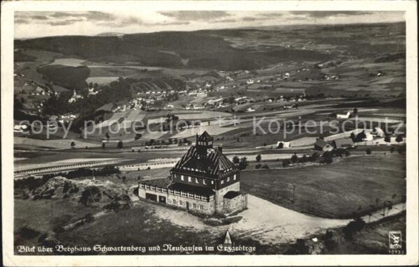 Neuhausen Erzgebirge Panorama Blick über Berghaus Schwartenb