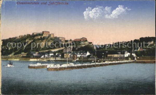Ehrenbreitstein Rhein Schiffbrücke Festung